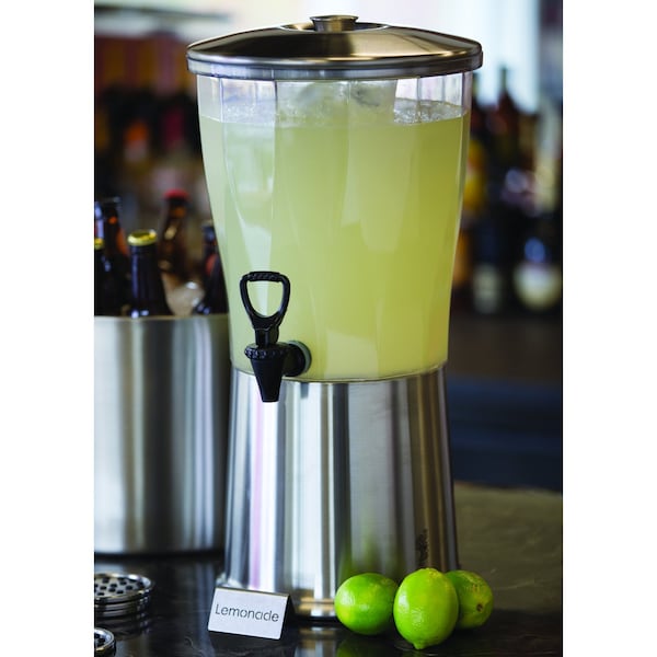 Service Ideas Beverage Dispenser, Round, 3 Gallon, Stainless Steel - CBDRT3SS