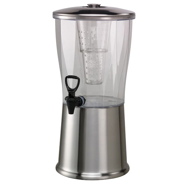 Service Ideas Beverage Dispenser, Round, 3 Gallon, Stainless Steel - CBDRT3SS