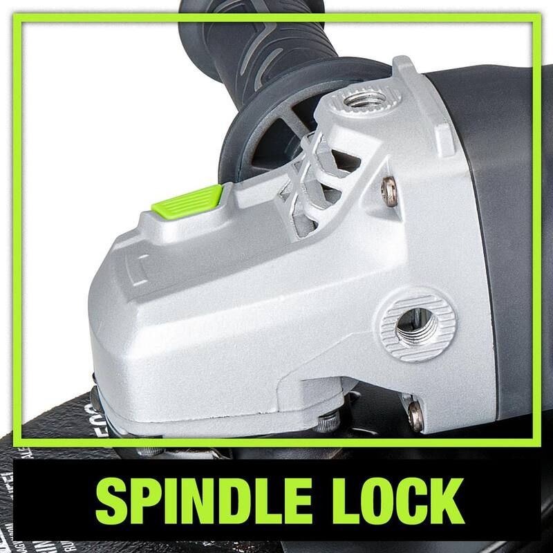 Génesis 15 Amp 7 pulgadas 8,500 RPM Amoladora Angular con Cable con Mango Lateral de 3 Posiciones, 1 Rueda de Rectificado y Protector de Rueda - GAG1570