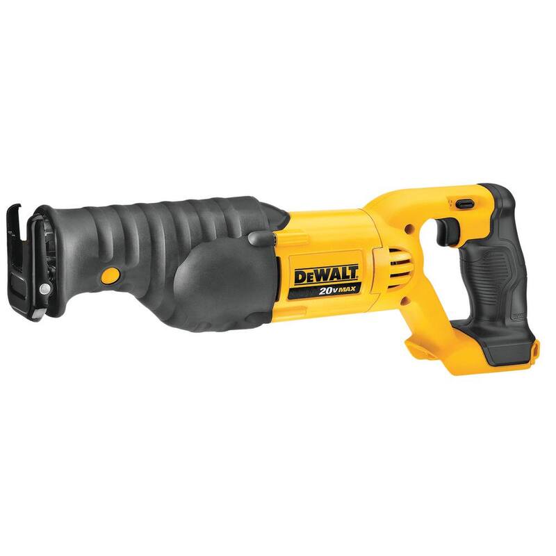 DEWALT Rectificadora angular pequeña inalámbrica sin escobillas 20V MAX XR de 4.5 pulgadas, sierra reciproca 20V MAX y (2) baterías 20V 6.0Ah - DCG413R2W380B