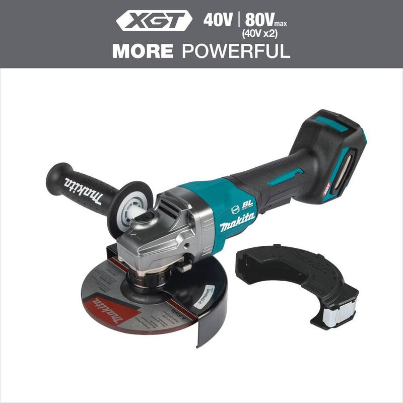 Esmeriladora angular inalámbrica Makita 40V Max XGT Brushless de 6 pulgadas con interruptor de paleta, con freno eléctrico (herramienta solamente) - GAG08Z