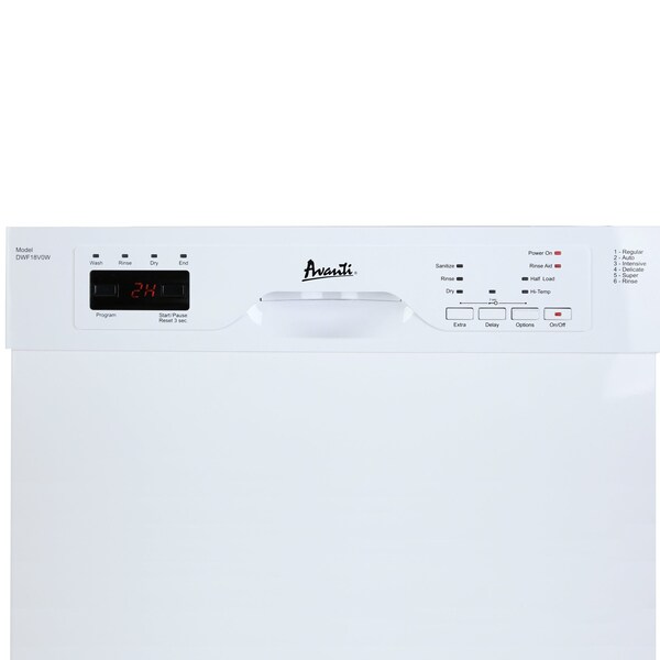 Avanti 18 in. Built In Dishwasher, White - DWF18V0W