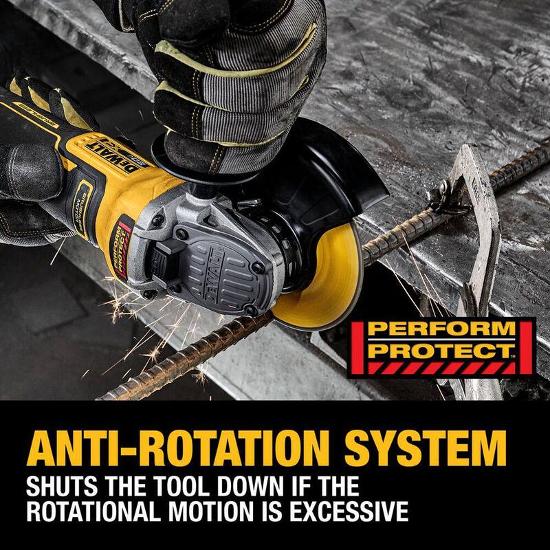 DEWALT 20V MAX XR Amoladora inalámbrica sin escobillas de 4-1/2 a 5 pulgadas (Herramienta solamente) - DCG410B