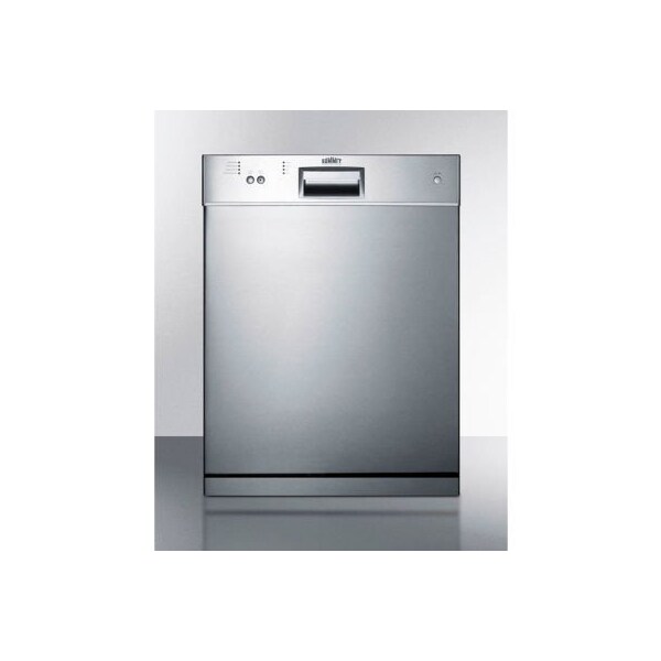 Summit Appliance Div. Summit-Dishwasher, Energy Star, 12 Place Settings, 23-1/2"W x 22-1/2"D x 32-1/4"H, S/S - DW2435SSADA