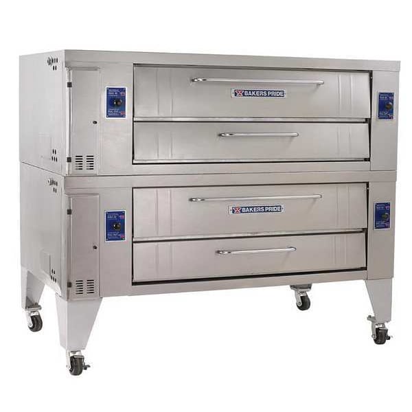 Bakers Pride 51" x 84" x 66" Double Deck Gas Deck Oven - Y-802