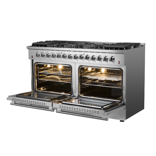 Forno Galiano Gold Professional 60In. Freestanding Dual Fuel Range - FFSGS6156-60