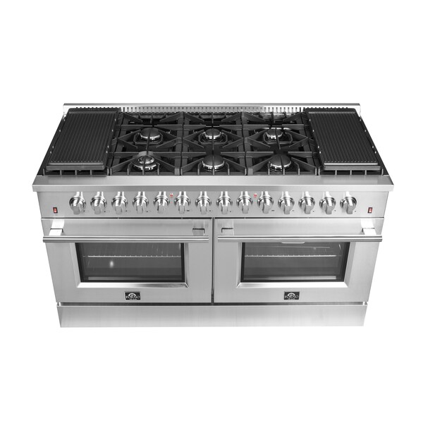 Forno Galiano Gold Professional 60In. Freestanding Dual Fuel Range - FFSGS6156-60