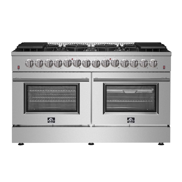Forno Galiano Gold Professional 60In. Freestanding Dual Fuel Range - FFSGS6156-60