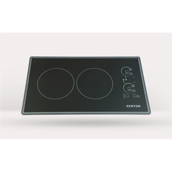 Kenyon Kenyon B41776L Lite-Touch Q Cortez 2-burner Trimline Cooktop; black with touch control - two 6 .5 inch 240V UL - B41776L