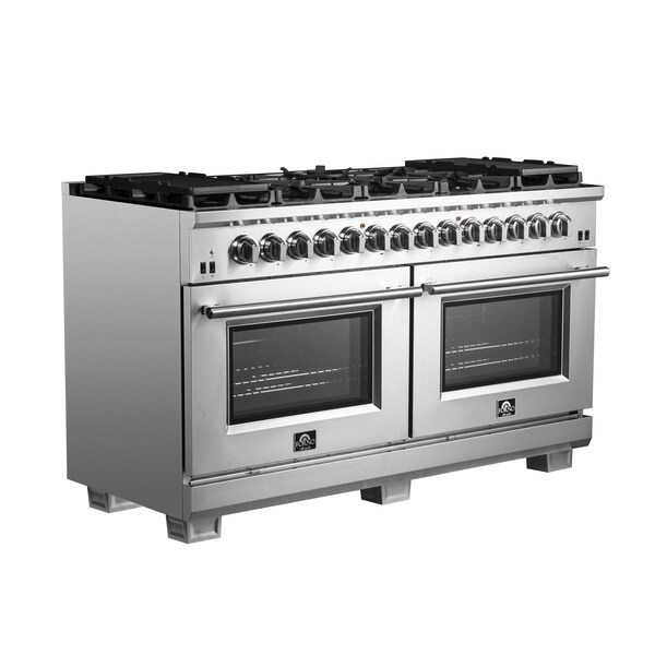 Forno Capriasca Titanium Professional 60In. Freestanding Dual Fuel Range - FFSGS6187-60