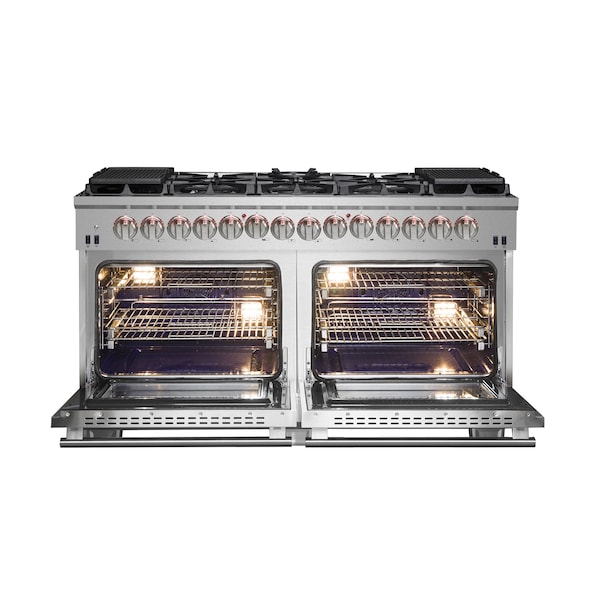 Forno Capriasca Titanium Professional 60In. Freestanding Dual Fuel Range - FFSGS6187-60
