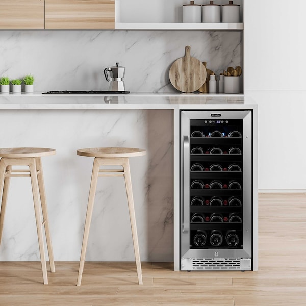 Whynter 15 inch Built-In 33 Bottle Undercounter Stainless Steel Wine Refrigerator - BWR-308SB