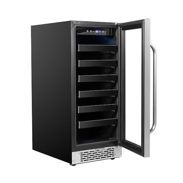 Whynter 15 inch Built-In 33 Bottle Undercounter Stainless Steel Wine Refrigerator - BWR-308SB
