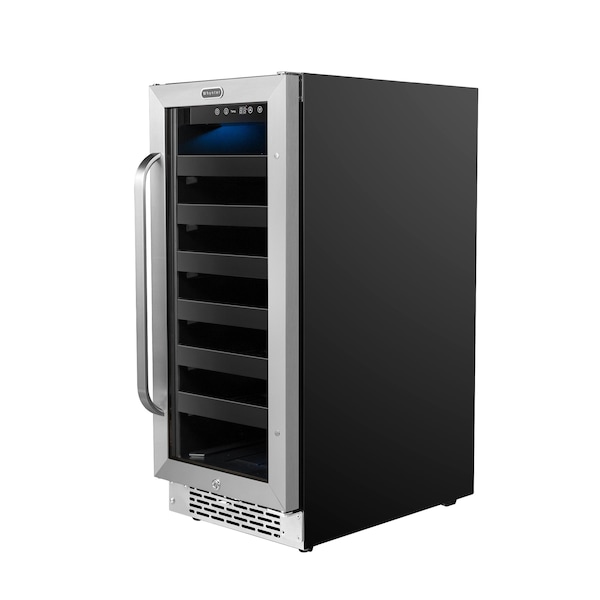 Whynter 15 inch Built-In 33 Bottle Undercounter Stainless Steel Wine Refrigerator - BWR-308SB