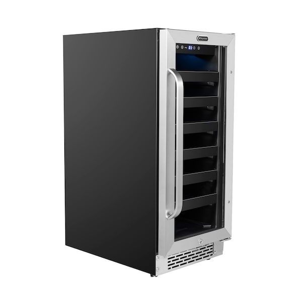 Whynter 15 inch Built-In 33 Bottle Undercounter Stainless Steel Wine Refrigerator - BWR-308SB