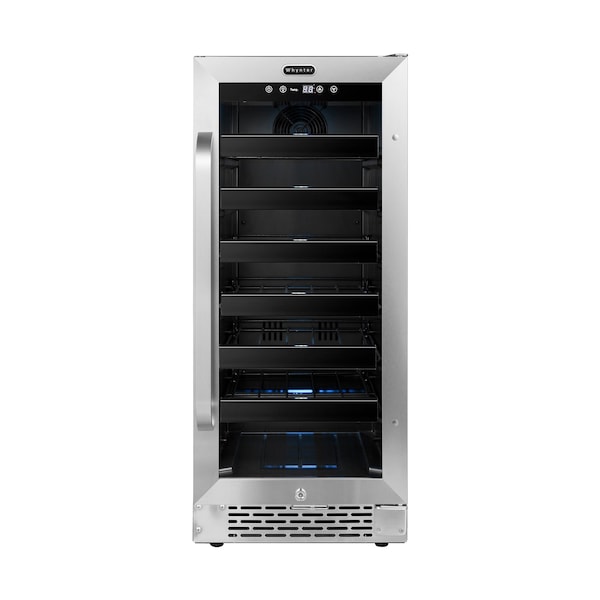 Whynter 15 inch Built-In 33 Bottle Undercounter Stainless Steel Wine Refrigerator - BWR-308SB