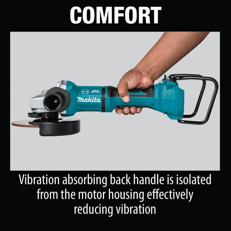 Makita 18V X2 LXT Ion de Litio 36V Inalámbrica sin Escobillas 7 pulgadas. Amoladora Angular con Interruptor de Paleta y Freno Eléctrico Herramienta Únicamente - XAG12Z1