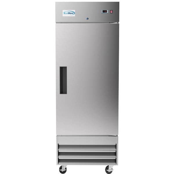Koolmore 29" Stainless Steel Solid Door Commercial Reach-In Refrigerator Cooler  - 19 cu. ft () - RIR-1D-SS-19C