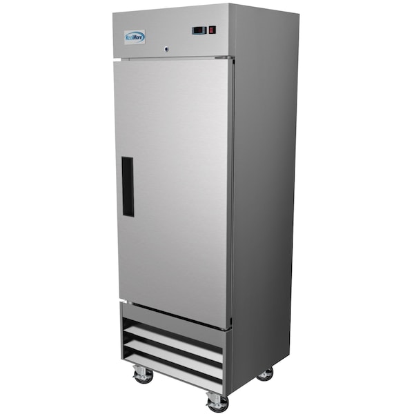 Koolmore 29" Stainless Steel Solid Door Commercial Reach-In Refrigerator Cooler  - 19 cu. ft () - RIR-1D-SS-19C