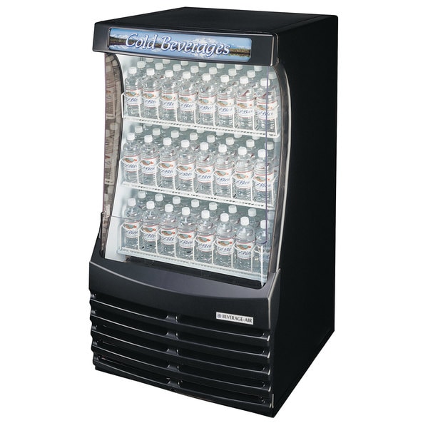 Beverage-Air Refrigerated Display Case, Open Air Refrigerated, 30", Black - BZ13-1-B