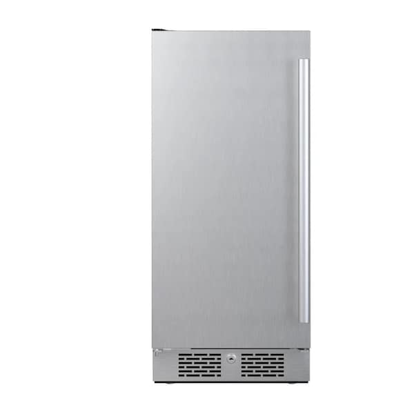 Avallon 15 Inch Wide 33 Cu Ft Compact Refrigerator with LED Lighting and Left Swing Door - AFR152SSLH