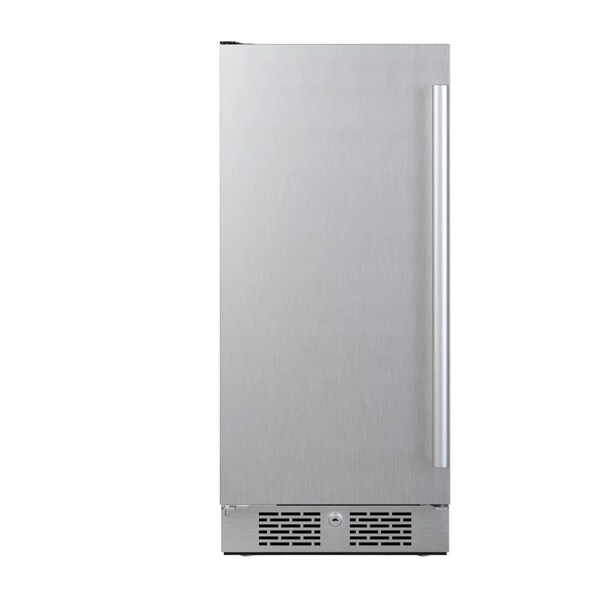 Avallon 15 Inch Wide 33 Cu Ft Compact Refrigerator with LED Lighting and Left Swing Door - AFR152SSLH