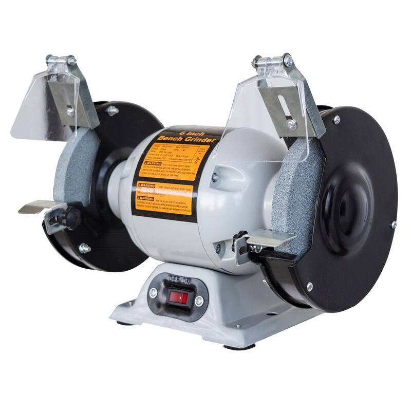 Esmeriladora de banco de uso rudo BLACK BULL de 120 voltios y 6 pulgadas - 800319