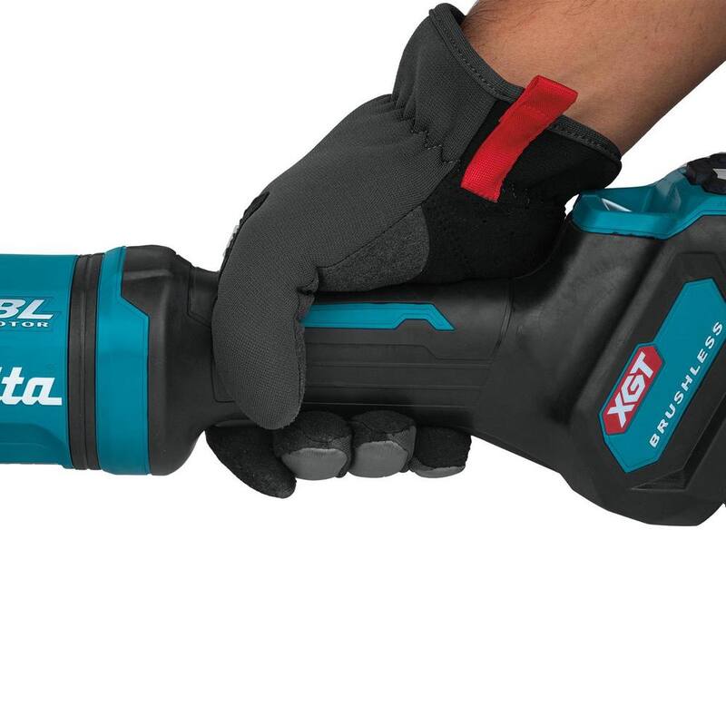 Kit de amoladora angular inalámbrica con interruptor de paleta de 7 pulgadas / 9 pulgadas Makita 40V Max XGT sin escobillas con freno eléctrico, compatible con AWS (4.0 Ah) - GAG10M1