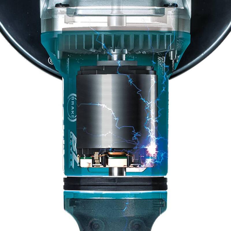 Makita 18V X2 LXT de iones de litio (36V) sin escobillas Cortadora de ángulo inalámbrica de interruptor de paleta de 9 pulgadas con freno eléctrico Kit de amoladora de corte - XAG13PT1