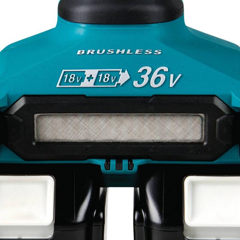 Makita 18V X2 LXT de iones de litio (36V) sin escobillas Cortadora de ángulo inalámbrica de interruptor de paleta de 9 pulgadas con freno eléctrico Kit de amoladora de corte - XAG13PT1