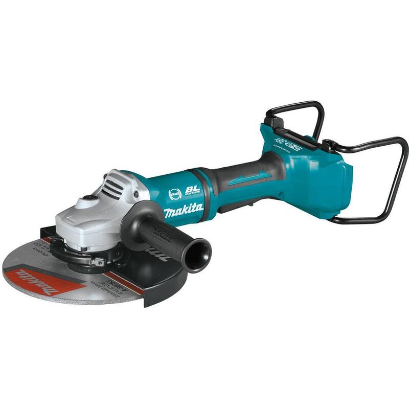 Makita 18V X2 LXT de iones de litio (36V) sin escobillas Cortadora de ángulo inalámbrica de interruptor de paleta de 9 pulgadas con freno eléctrico Kit de amoladora de corte - XAG13PT1