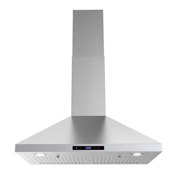 Streamline 30 in. Francesco Ducted Wall Mount 350 CFM Range Hood in Brushed Stainless Steel - T-451-1-DT