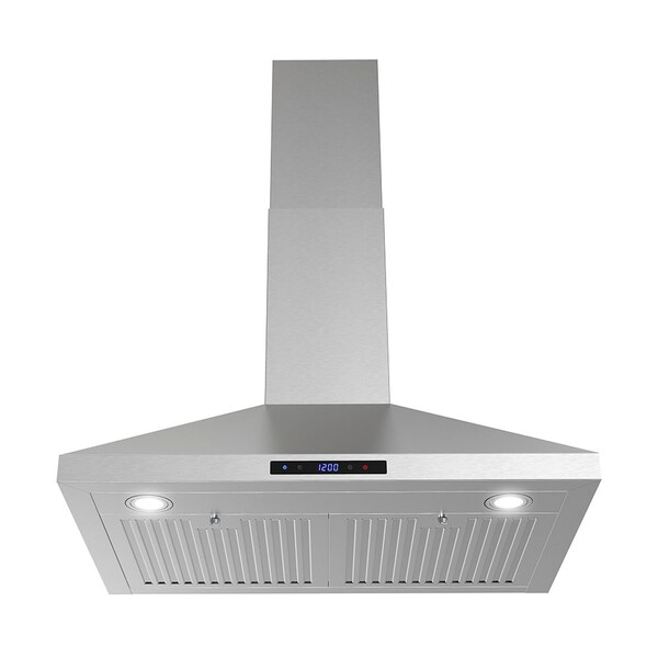 Streamline 30 in. Francesco Ducted Wall Mount 350 CFM Range Hood in Brushed Stainless Steel - T-451-1-DT