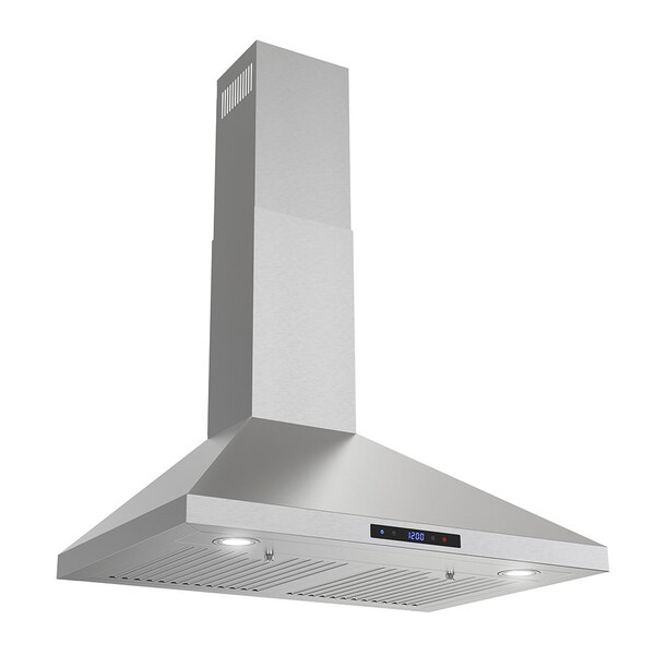 Streamline 30 in. Giulio Convertible Wall Mount 350 CFM Range Hood in Brushed Stainless Steel - T-451-1-CL