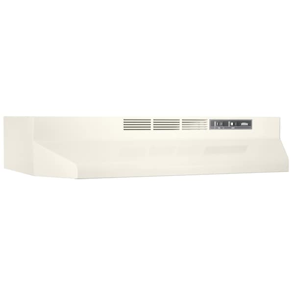Almo 36-Inch Ductless Bisque Under-Cabinet Range Hood with Charcoal Filter and Cooktop Lighting - 413602