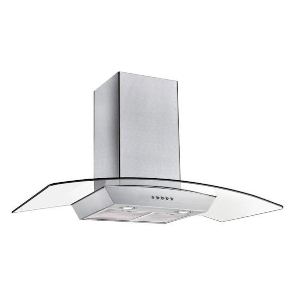 Premium Levella 36" Curved GlassConvertible Wall Mount Range Hood - PCH9006CB