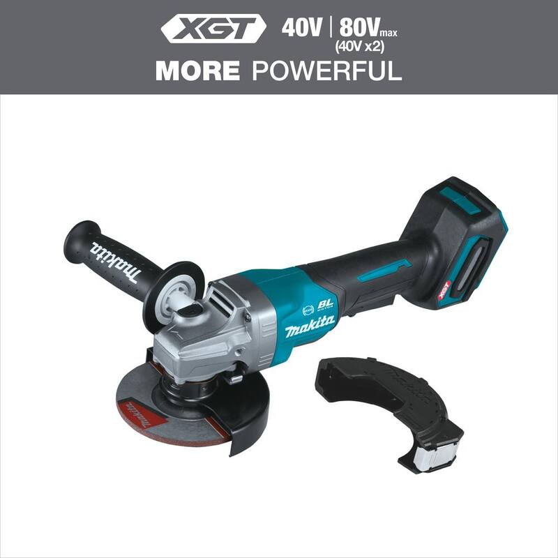 Makita 40V Max XGT Amoladora angular inalámbrica sin escobillas de 4-1/2 /5 pulgadas con interruptor de paleta y freno eléctrico (herramienta solamente) - GAG03Z