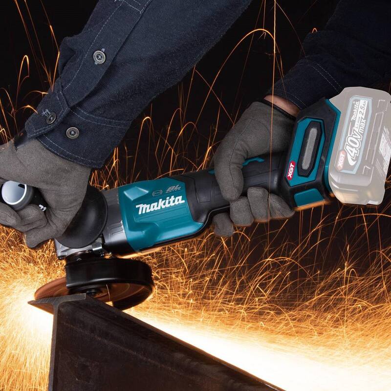 Makita 40V Max XGT Amoladora angular inalámbrica sin escobillas de 4-1/2 /5 pulgadas con interruptor de paleta y freno eléctrico (herramienta solamente) - GAG03Z
