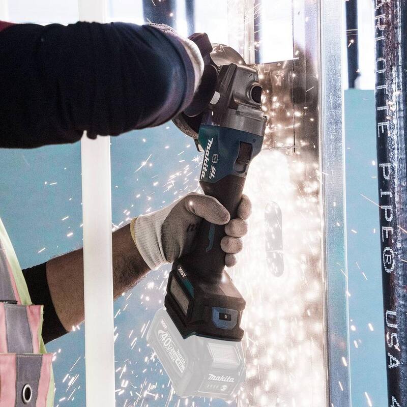 Makita 40V Max XGT Amoladora angular inalámbrica sin escobillas de 4-1/2 /5 pulgadas con interruptor de paleta y freno eléctrico (herramienta solamente) - GAG03Z