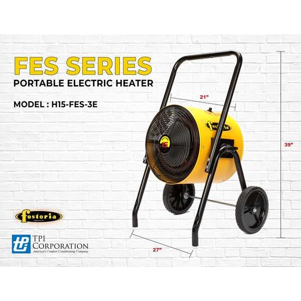 Fostoria Portable Salamander Heater, 240V AC - H15-FES-3E