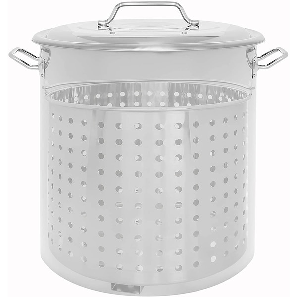 Concord Stainless Steel Stock Pot w/Steamer Basket, 100 Quart - S100-BAK