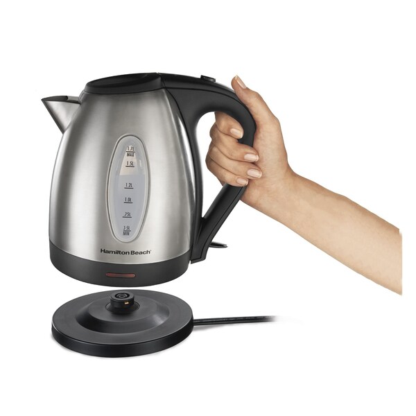 Hamilton Beach 1.7 L Black/Silver Electric Kettle - 40880