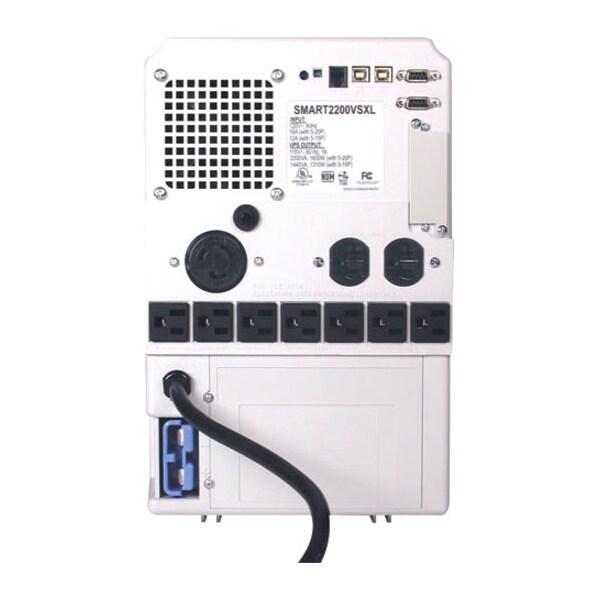 Tripp Lite Line Interactive UPS, 2.2kVA, Line Interactive, Out: 110/115/120V AC In: 120V AC - SMART2200VSXL