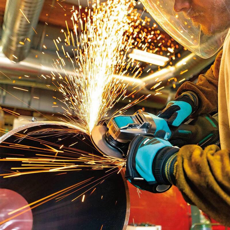Makita 40V max XGT Amoladora Angular Inalámbrica Brushless de 5 pulgadas con Interruptor Paddle X-LOCK, con Freno Eléctrico (4.0Ah) - Kit GAG13M1