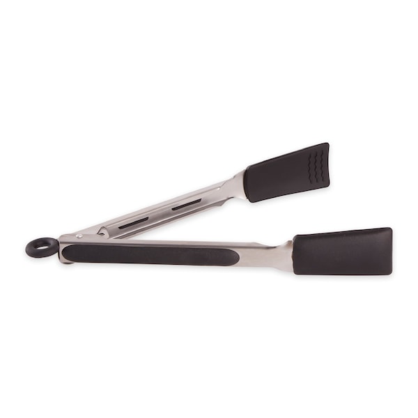 Rsvp International Square Silicone Tip Tongs - 9In - Black - STS-9BK
