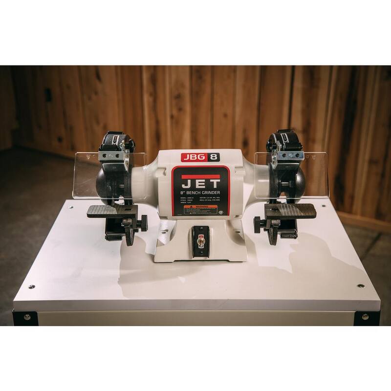 Amoladora de banco para herramientas de carpintería Jet JWBG-8 de 8 pulgadas y 1/2 HP, 115 voltios - 726101