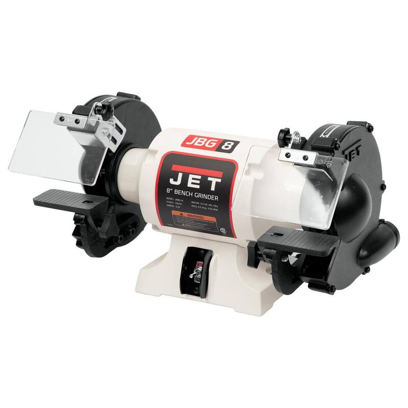 Amoladora de banco para herramientas de carpintería Jet JWBG-8 de 8 pulgadas y 1/2 HP, 115 voltios - 726101