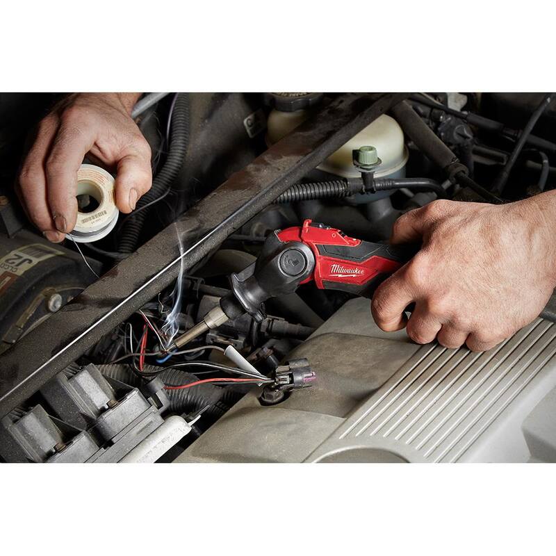 Milwaukee M12 FUEL 12-Volt Lithium-Ion 1/4 in. Kit de amoladora de ángulo recto sin cable con soldador M12 - 2485-22-2488-20