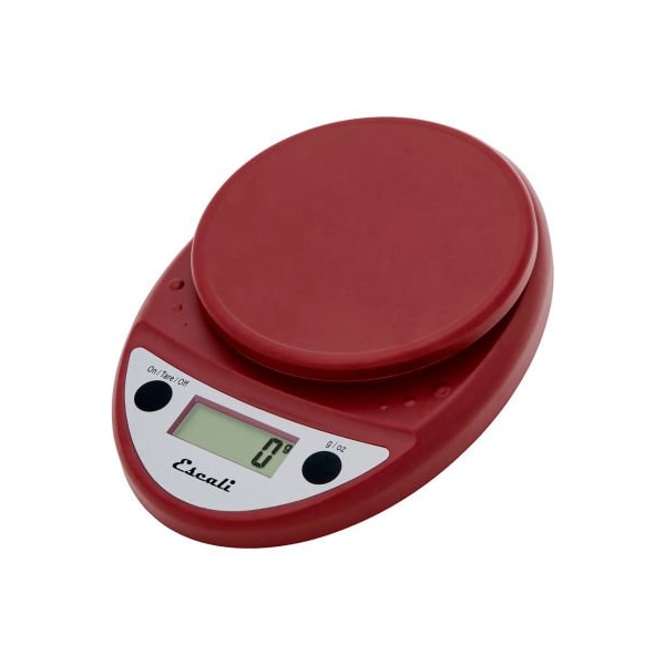 Escali Escali P115WR Primo Compact Digital Scale, 5000 g x 1 g, Warm Red - P115WR