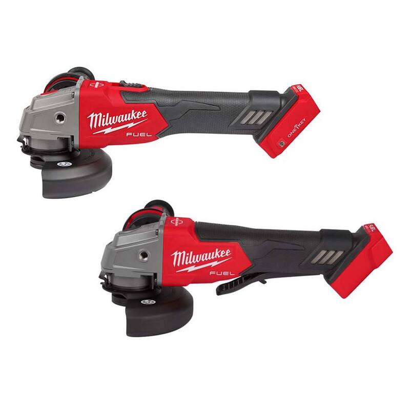 Amoladora de freno Milwaukee M18 FUEL 18V de ion de litio sin escobillas inalámbrica de 4-1/2 in./5 in. con interruptor deslizante y amoladora sin escobillas - 2883-20-2880-20.